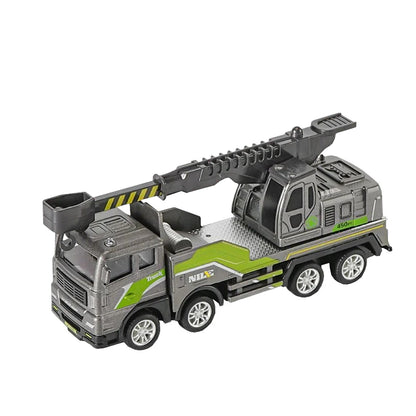 1:50 Construction Vehicle Toy Set – Bulldozer, Excavator, Crane &amp; Forklift Models