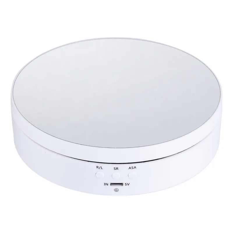 Speeds Electric Rotating Display Stand Mirror Degree Turntable Jewelry Holder BatteryUSB Power for Photography Shooting