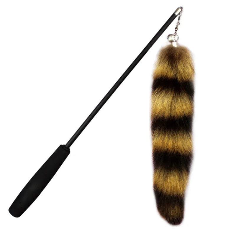 Funny Pet Cat Stick Fox Hair Replacement Head Good Toughness Feather Stick Cat Toy - Zecs shopping