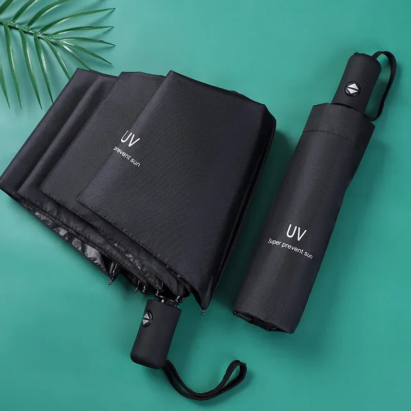 Mini Folding Automatic Umbrella Anti UV Rain Sun Umbrella Fashion Portable Windproof Light Women Men Children Parasol Umbrella - Zecs shopping