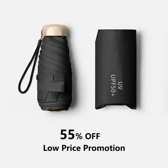Mini Pocket Sun & Rain Umbrella – UV Protection Folding Capsule Parasol