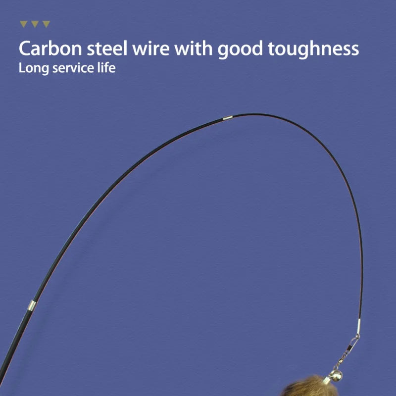 Funny Pet Cat Stick Fox Hair Replacement Head Good Toughness Feather Stick Cat Toy - Zecs shopping