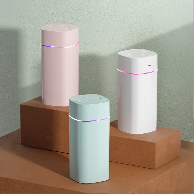 Dual-Nozzle USB Humidifier mlH Super Mist & Ultra Quiet CarHome Moisturizing Device