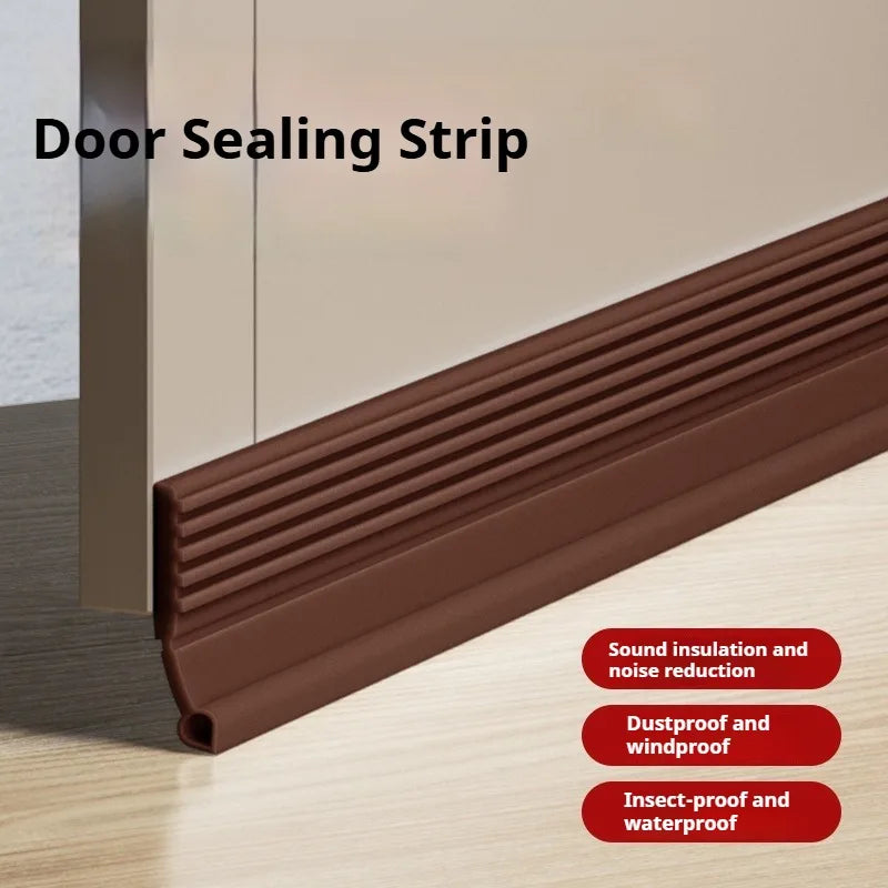 mm Height Door Seal Strip Flexible Soft TPE Under Door Weatherstrip M Self-Adhesive Dustproof Windproof Stripping