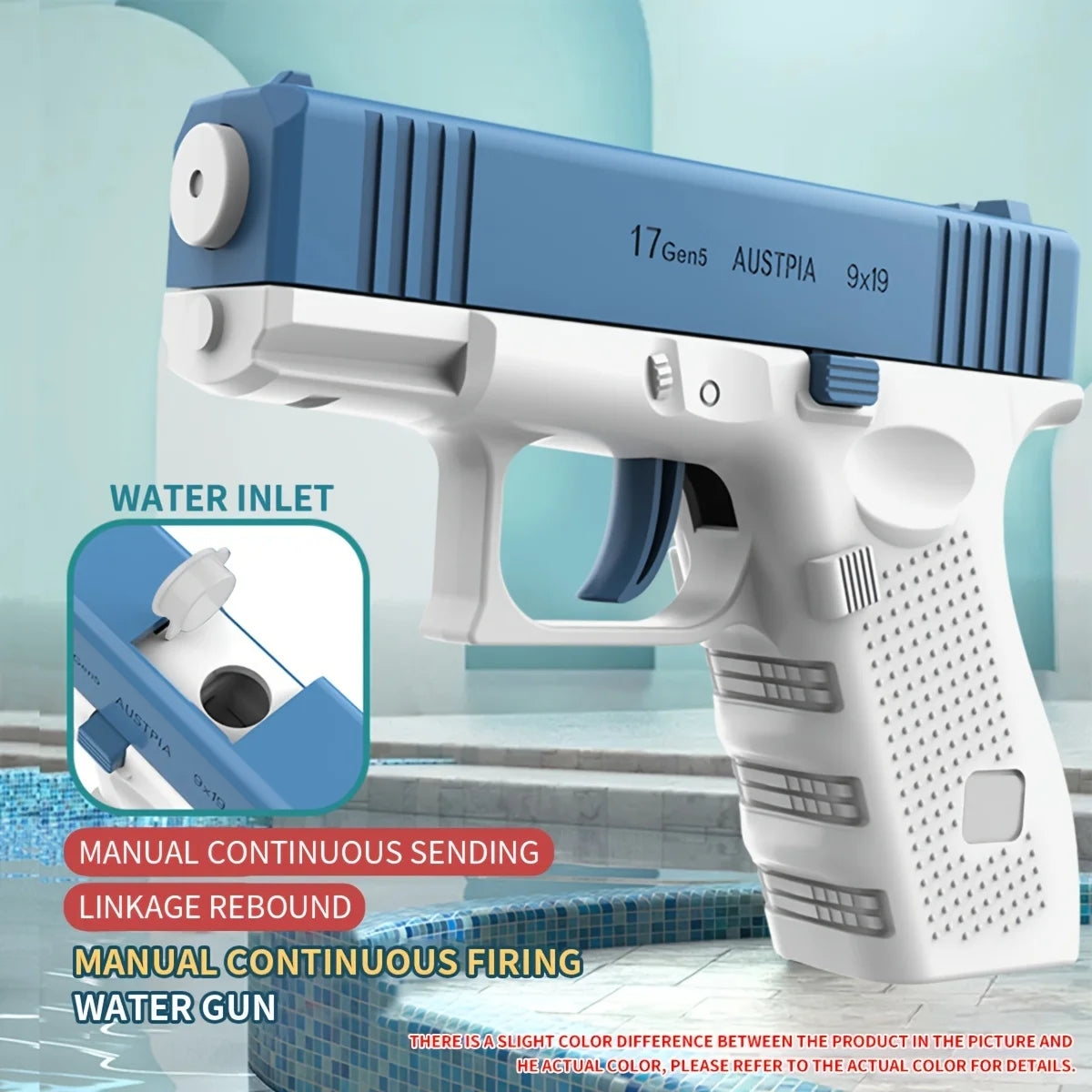 Summer Mini Water Gun Non Electric Pistol High-pressure Full Automatic Shooting Water Beach Toy Gun For Children Boy Girl Adults - Zecs shopping