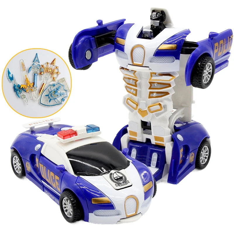 Transforming -in- Car Toy Automatic Robot & Diecast Vehicle for Kids