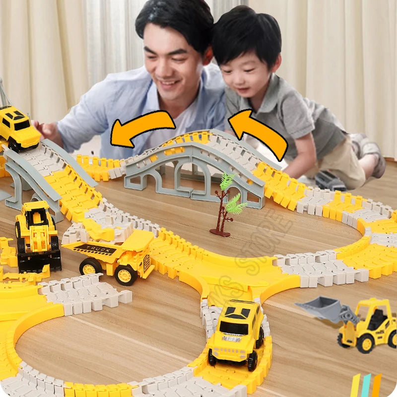 DIY Magic Race Track Flexible Brain-Boosting Car Set