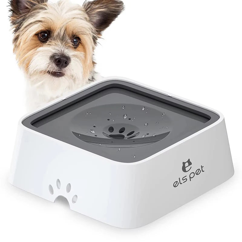 Pet Water Bowl Anti Spill Automatic Dog Bowl Vehicle Carried Floating Bowl Slow Wate - Zecs shopping