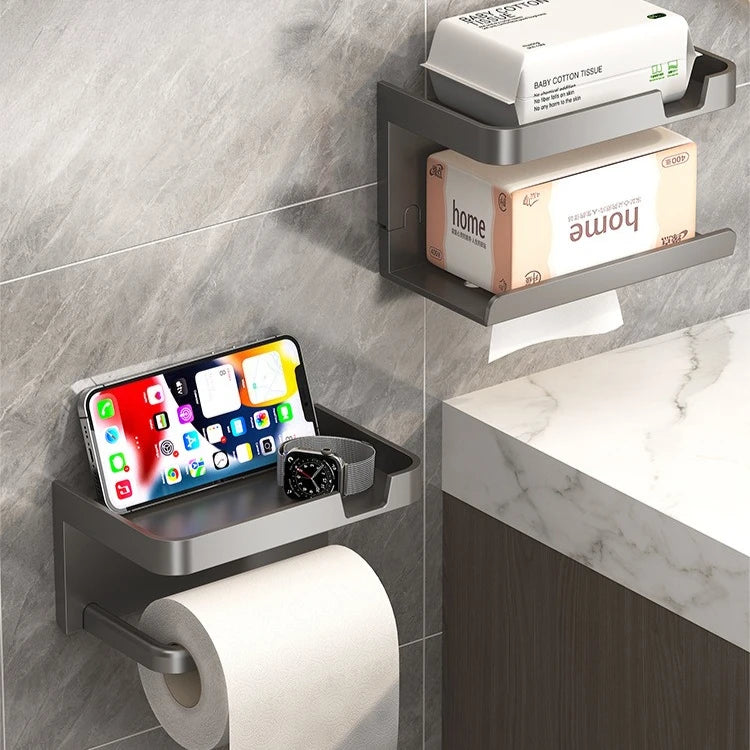 Toilet Paper Holder Plastic Storage Rack Kitchen Towel Placement Of Seasoning Bottles Bathroom Wall Roll Of Paper Phone Storage