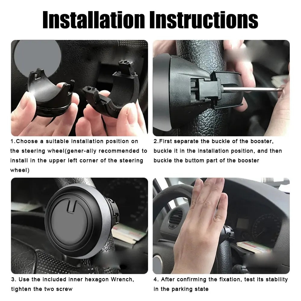 Steering Wheel Spinner Knob Labor-Saving Rotating Power Handle for Cars