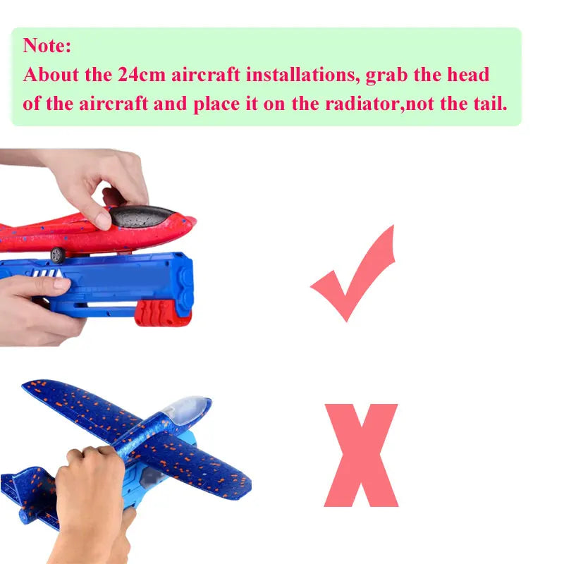 Kids Cm Foam Plane Launcher Outdoor Toy For Boys Sport Catapult Game Children Girl Birthday Xmas Gifts