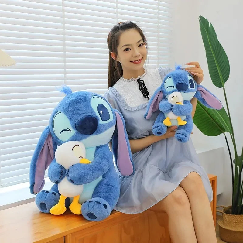 Miniso Plush Doll Stitch Lilo Doll Cute Duck Stitch Plush Stuffed Toy Christmas Childrens Birthday Gift Kawaii Decoration Toys
