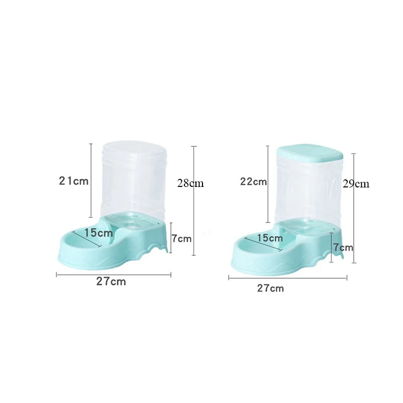 Pet automatic feeder cat drinking water bowl cat bowl dog bowl 3.8L large capacity combination grain storage barrel pet supplies - Zecs shopping