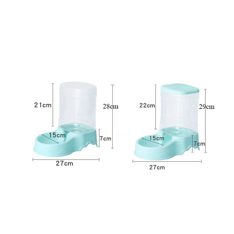 Pet automatic feeder cat drinking water bowl cat bowl dog bowl 3.8L large capacity combination grain storage barrel pet supplies - Zecs shopping