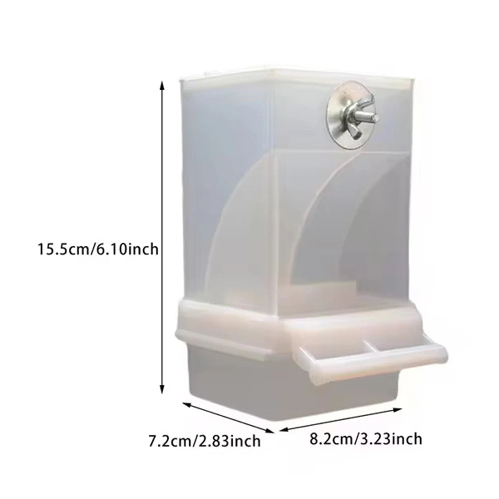 1PC Parrot Feeder Anti-Spill Transparent Bird Food Box Clear Feeding Device for Parrots Durable Bird Feeding Box - Zecs shopping