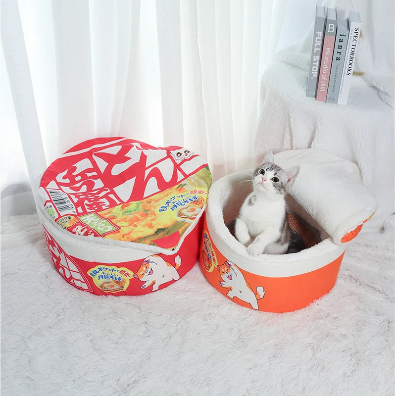 Noodle-shaped Fleece-lined Pet Bed Warm Breathable Detachable Round Premium & Affordable