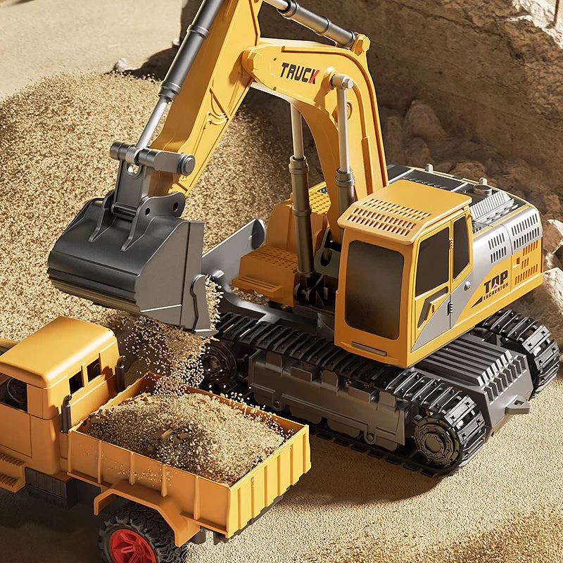 Alloy Remote Control Excavator Toy Car With Lights Premium & Affordable