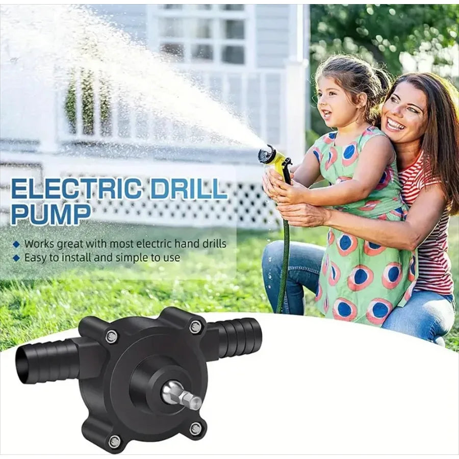 Portable Electric Drill Pump Self Priming Liquid Transfer Pumps Small Household Water Pump Garden Outdoor Tool