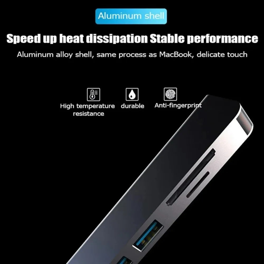 USB C HUB Type C Splitter Thunderbolt Docking Station Laptop Adapter With For Macbook Air M iPad Pro