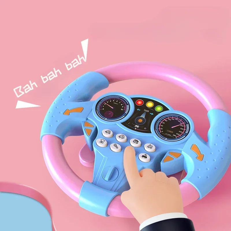 Baby Steering Wheel Toy Shining Simulation & Educational Fun for Kids