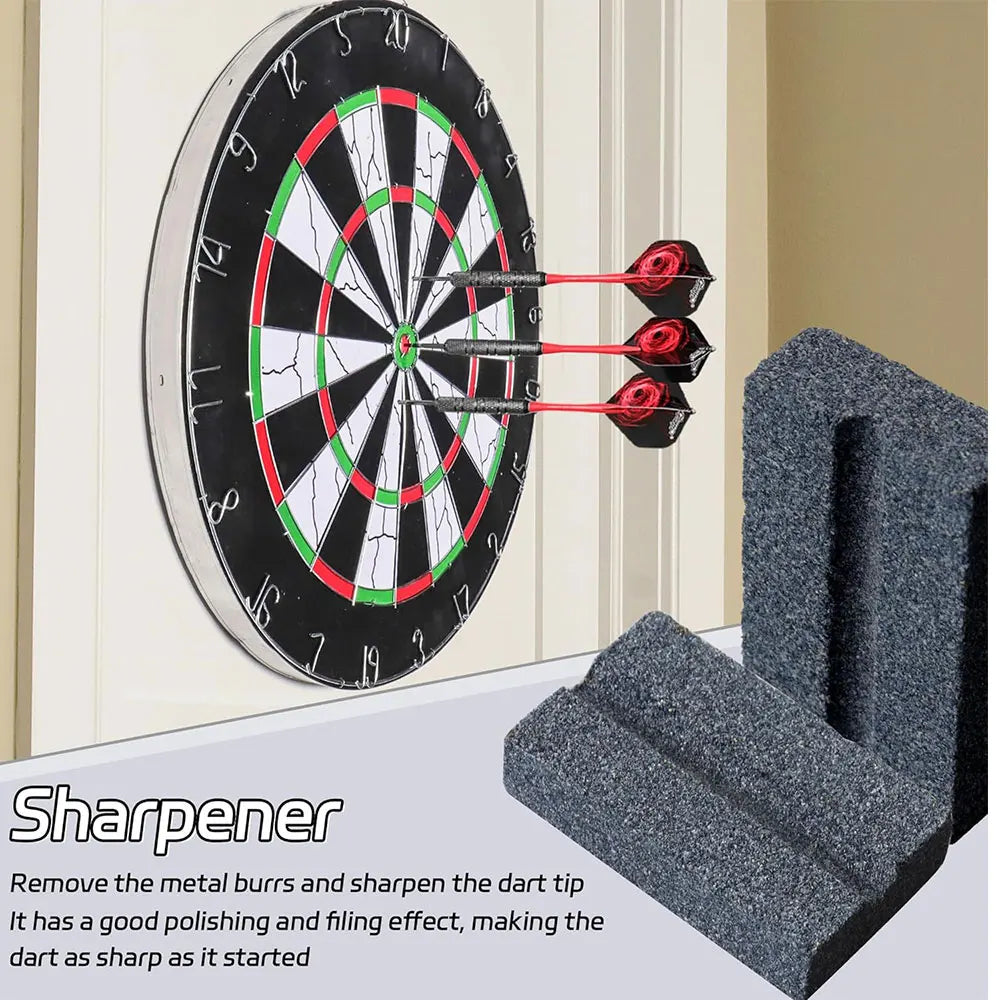 WEDARTER Sharpening Stone Mini V-Shape Sharpening Stone for Needle Darts Durable Dart Accessory