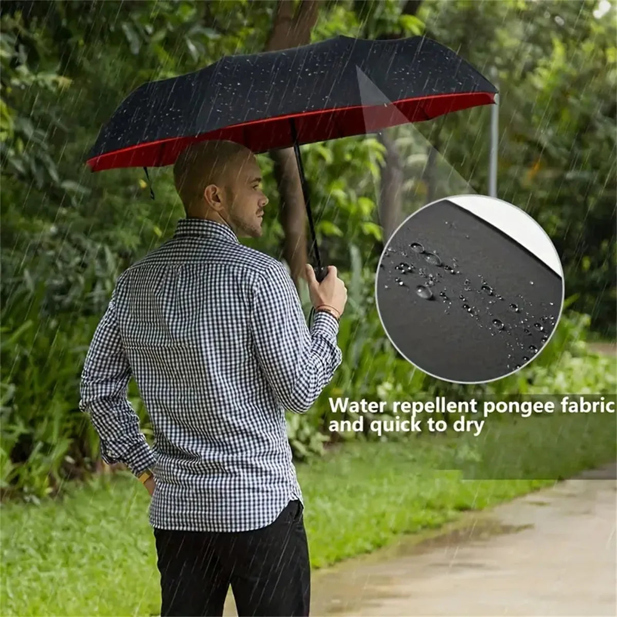 Piece Automatic Folding Umbrella Large Double-Layer Portable Umbrella and Parasol Essential Travel Supplies for Outdoor Use Perfect Valentines Day Gift