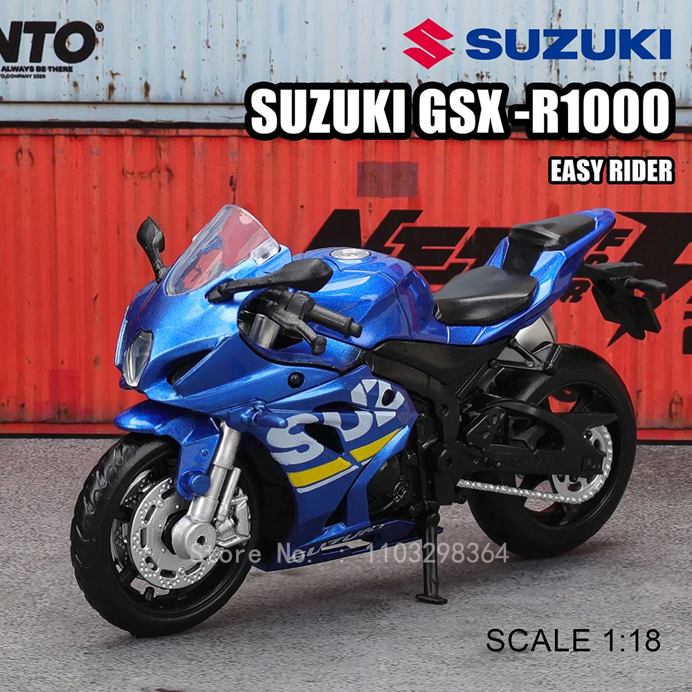 Suzuki GSX-R1000 & YAMAHA YZF-R1 1976 Alloy Motorcycles 🏍️💨 | Classic Diecast Model Toy Gifts