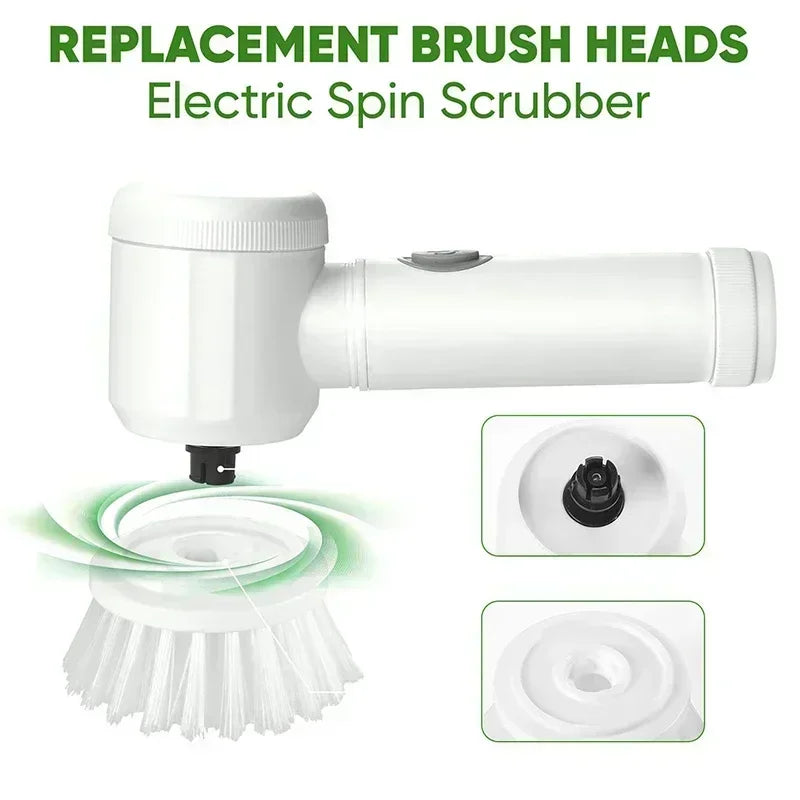 Electric Spin Scrubber Cordless Spin Scrubber with Replaceable Brush Heads Electric Cleaning Brush Cleaning Tools