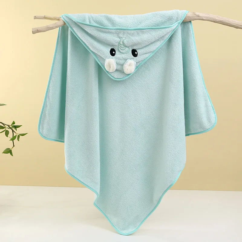 Cute Bath Towel for Baby Soft Absorbent Towel Newborn Swaddle Wrap Baby Blankets for Girls Boys - Zecs shopping