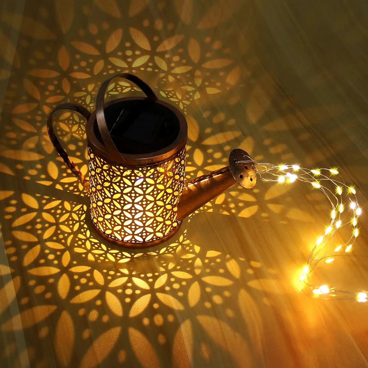 1pc Solar Watering Can with Lights Outdoor Solar Garden Lights Decro Solar Lights Waterproof Hanging Lantern for Yard Patio - Zecs shopping