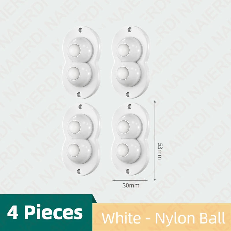 NAIERDI Pack Mini Wheels for Small AppliancesRotation Self Adhesive Caster WheelsUniversal Wheel Trash CanStorage Box