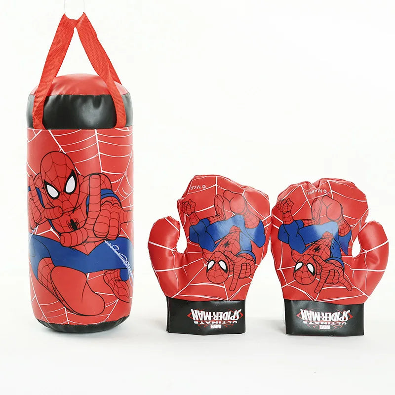 Spider Man ChildrenS Mini Boxing Set GloveBag Anime Cartoon Cute Sports Toy Physical Training Boy Girl Birthday X-Mas Gift Kid