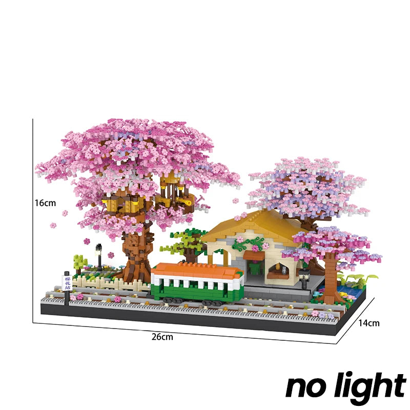 Mini Sakura Tree Building Blocks Set Diy Cherry Premium & Affordable