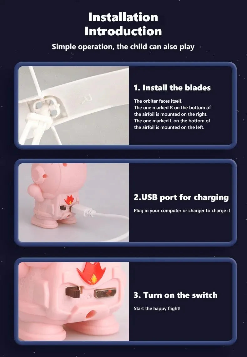 Levitating Luminous Flying Robot Astronaut Toy Aircraft Hand-controlled Premium & Affordable