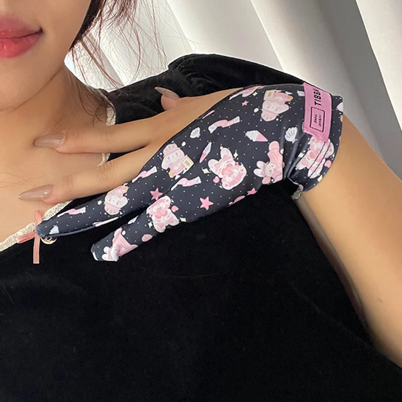 Cute Two-finger Glove for IpadGraphics Drawing Tablet HUION WACOMXP-PEN Sweat-proof Glove for sketching Paiting Art Student