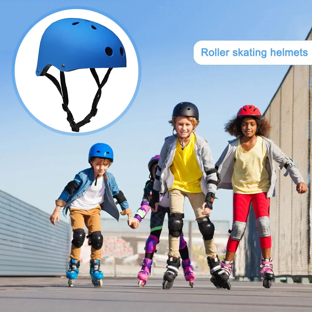 Adjustable Skating Roller Helmet Breathable Portable Safety Skating Helmet Impact Protection Protective Gear for Children