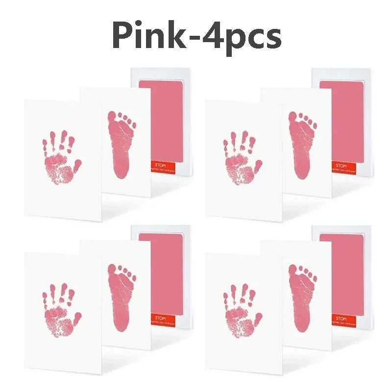 Baby Care Non-Toxic Baby Handprint Footprint Imprint Kit Baby Souvenirs Newborn Footprint Ink Pad for Newborn Baby Gifts
