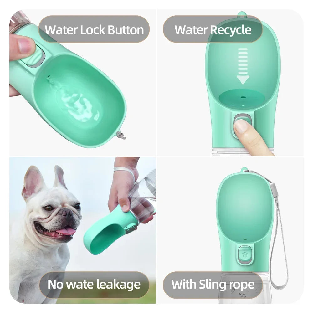 Portable Dog Water Bottle For Small Large Dogs Cat Outdoor Leakproof Walking Drinking Bowls Chihuahua French Bulldog Supplies - Zecs shopping
