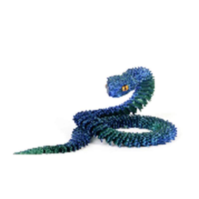 3D Printed Snake Decoration Colorful Model 3D Printed Animals Creative Toy Desk Accessories Room Decor Table Ornament 3 Sizes - Zecs shopping