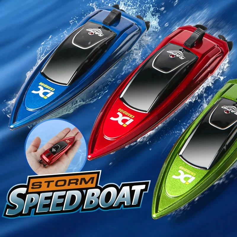 Mini RC Speed Boat High-Speed Remote Control Ship with LED Lights kmh