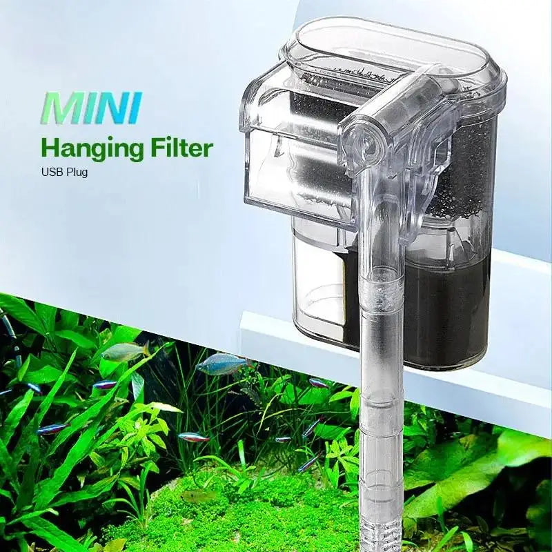 New Suspended Filter For Fish Tanks Mini Filter USB W HL Suitable For Fish Tanks Below cm Aquariums