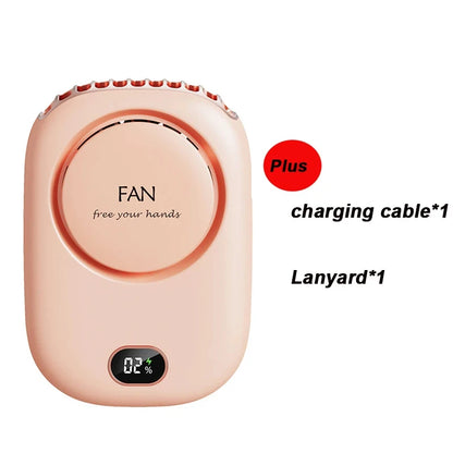 Portable Bladeless Turbo Fan – Rechargeable Ultra-Quiet Handheld & Neck Cooling Fan