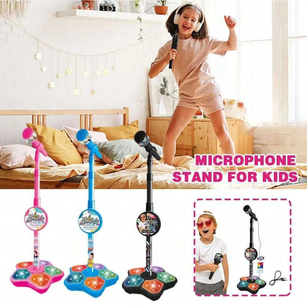 Kids Microphone Stand Toy Portable Childrens Karaoke Electronic Durable Party Karaoke Microphone Stand Kids Karaoke Machine