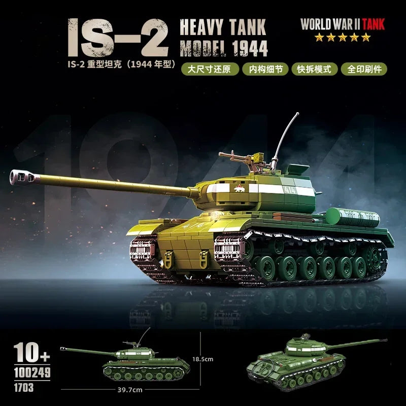 Ww Military Classic Model Tiger Leopard Kv- Kv- Is- Heavy Tank Collection Model Building Blocks Bricks