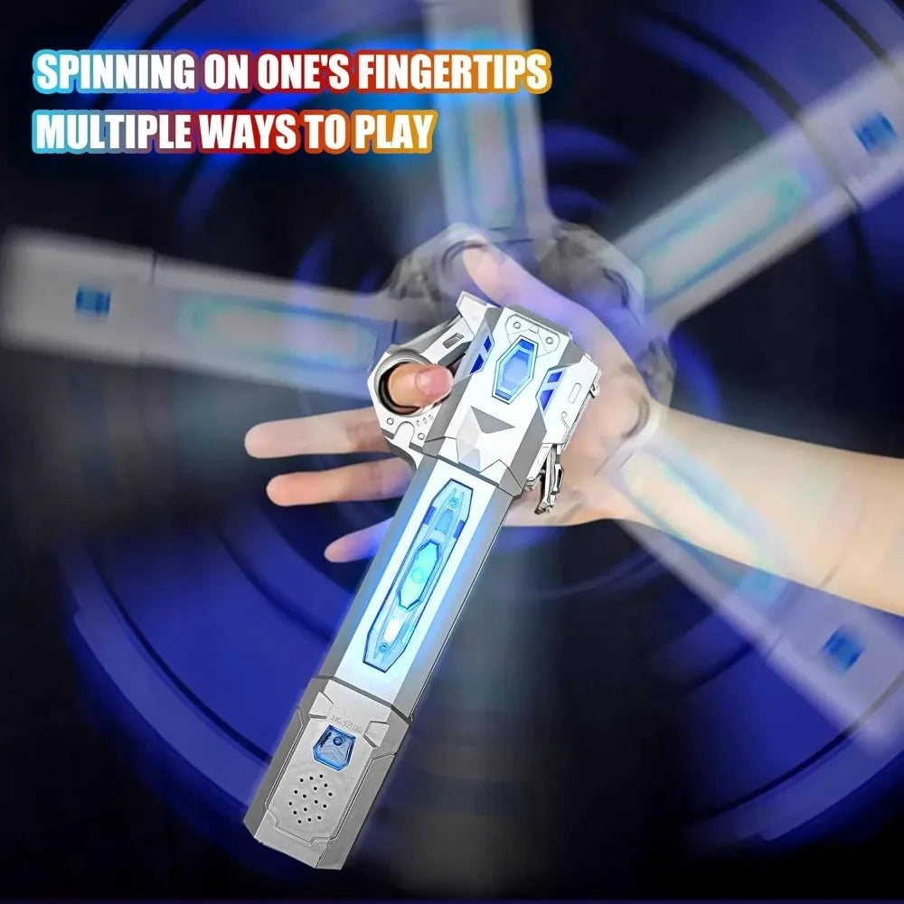 Children Colorful Glowing Sword Toys Telescopic Music Laser Sword -In- Rotating Decompression Toy Light Sword