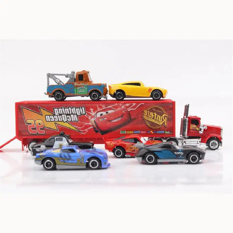 Disney Pixar Cars Diecast Set Lightning McQueen Jackson Storm & Truck Models