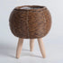 Fashion Rattan Woven Flower Pot Creative Flower Planters With Removable Legs Durable Hand Wove Plant Stand - Zecs shopping