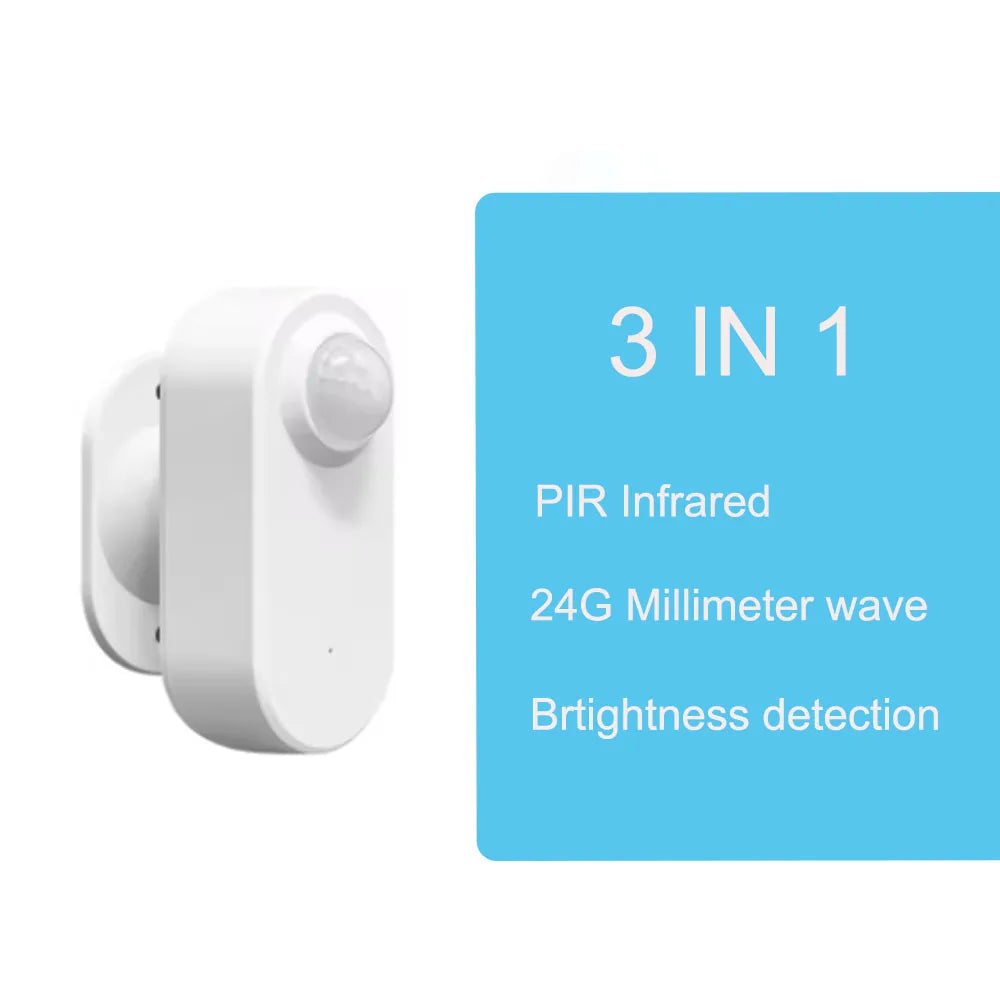 Smart Zigbee Human Presence Sensor G MmWave Radar PIRLuminance detection Use Battery Support Zigbeemqtt Home Assistant