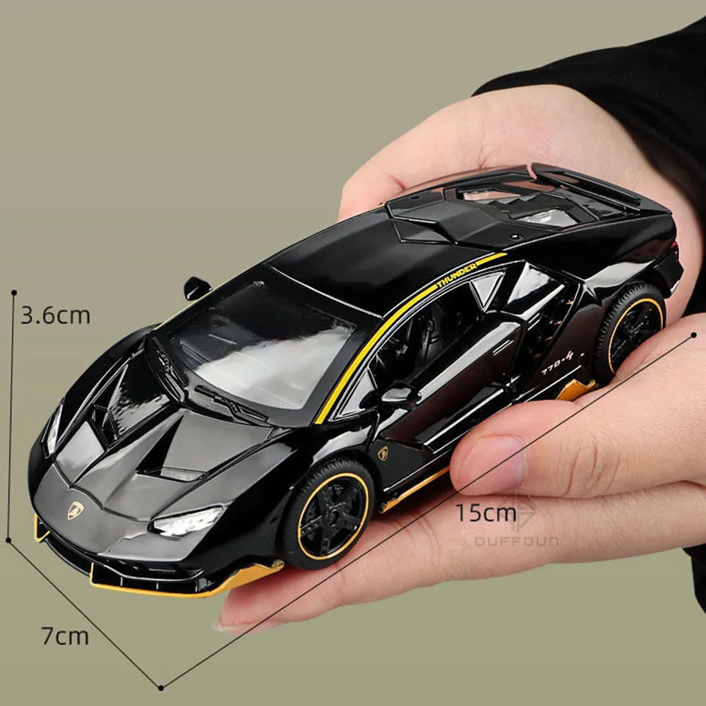 Cars Toys Auto To Scale Lambor Lp Diecast Model Cars Alloy Autos Toys Gift For Boys Pull Back Light Music Kids Car