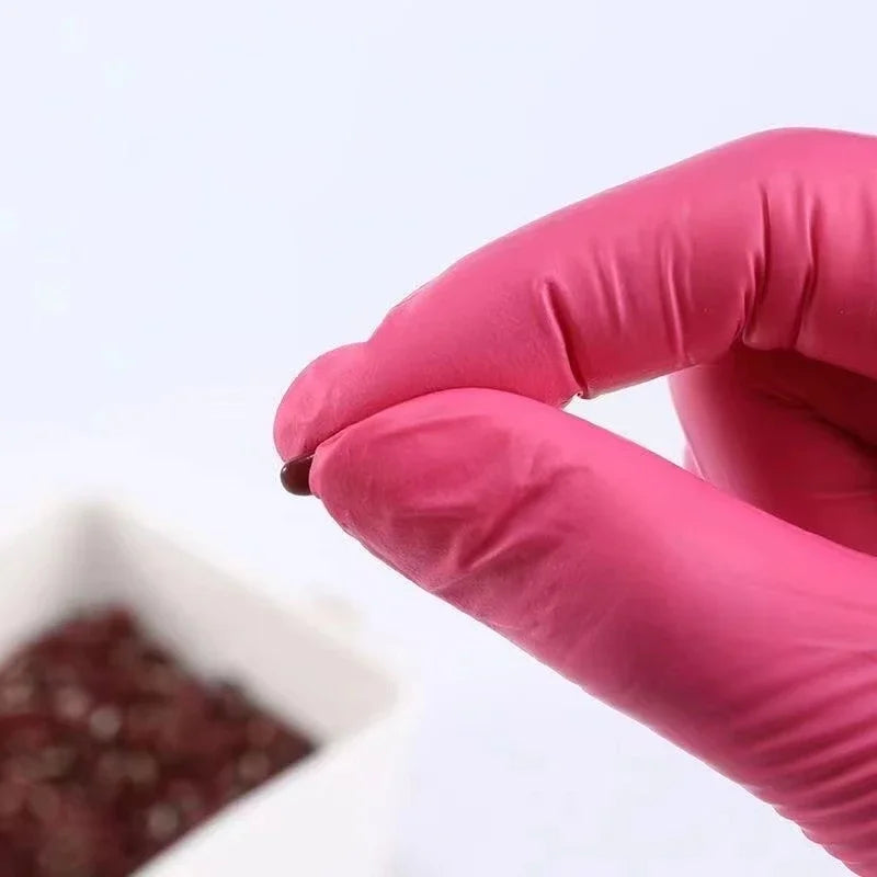 Pink Nitrile Disposable Gloves PCS Powder & Latex Free Gloves for Kitchen Cooking Household Beauty Petcare Hair Dye Gloves